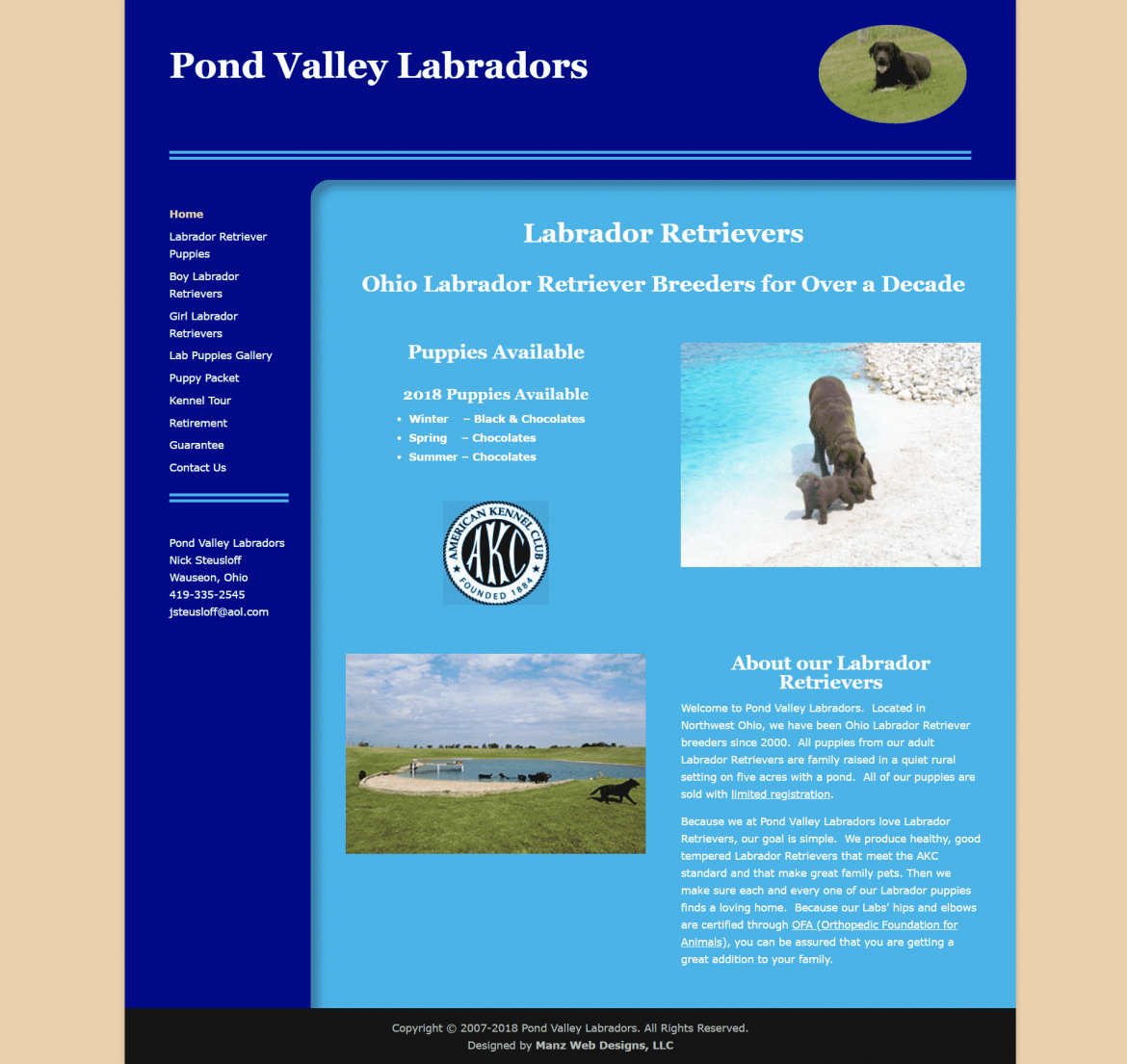 Pond Valley Labradors Ohio Labrador Retriever Breeders for Nearly 2 Decades website image